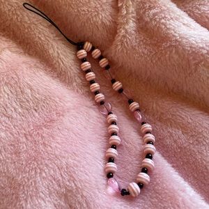 Y2k pink and black phone charm